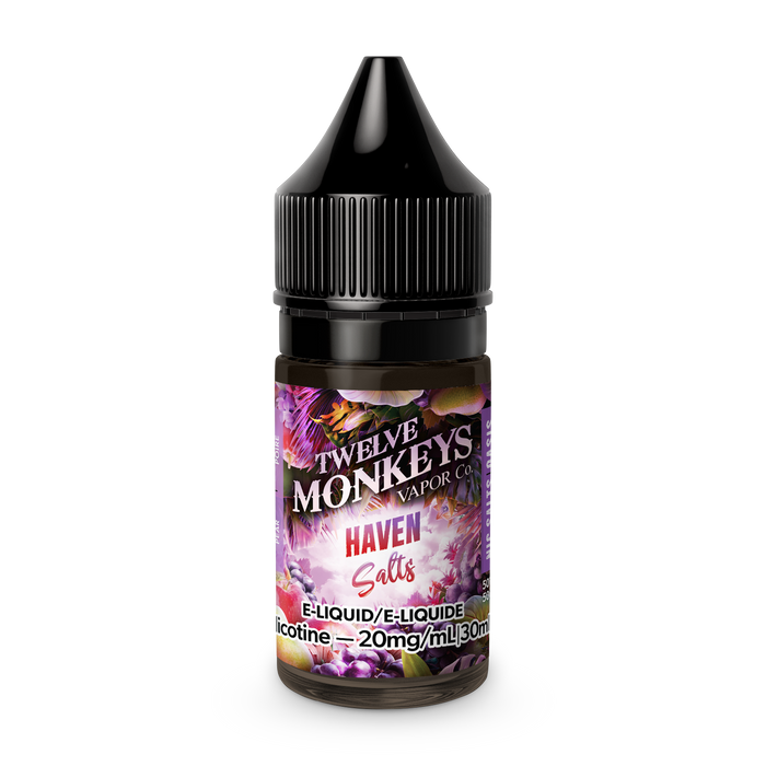 12 Monkeys Salt - Haven 30mL (Grape, Apple, Pear)