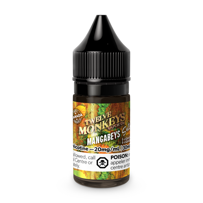 12 Monkeys Salt - Mangabeys 30mL (Pineapple, Mango, Guava)