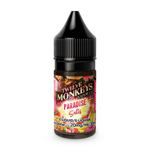 12 Monkeys Salt - Paradise 30mL (Strawberry, Pineapple, Banana, Coconu Vape Studio 12 Monkeys Salt - Paradise 30mL (Strawberry, Pineapple, Banana, Coconu Vape Studio