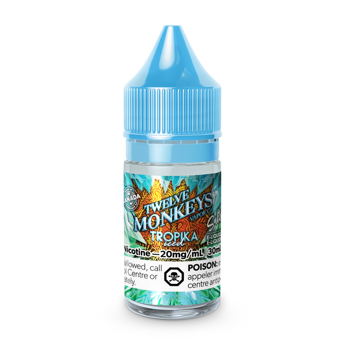 12 Monkeys Salt - Tropika Iced 30mL (Lychee, Papaya, Passion Fruit)