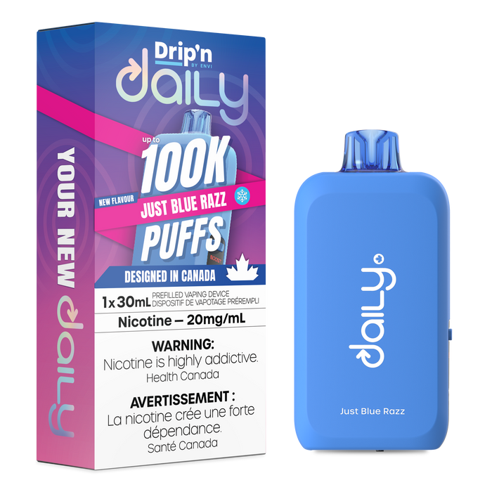 Drip'n Daily 100K- Just Blue Razz Ice