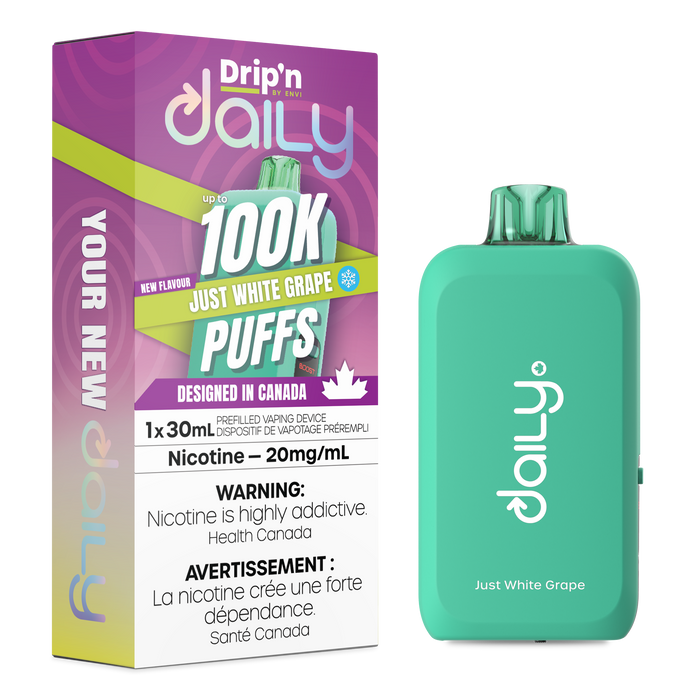 Drip'n Daily 100K- Just White Grape Ice