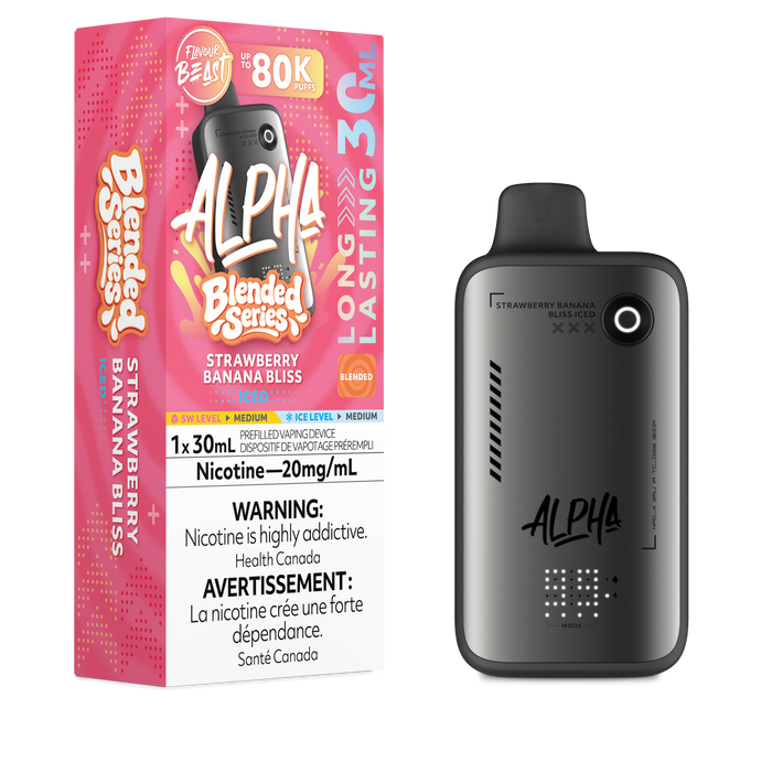 Flavour Beast Alpha 80K - Strawberry Banana Bliss Iced 20mg