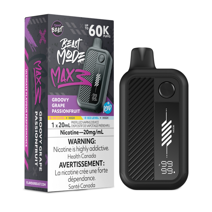Flavour Beast Beast Mode Max 3 - Groovy Grape Passionfruit Iced