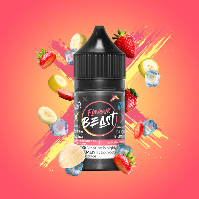 Flavour Beast Salt - STR8 Up Strawberry Banana Iced