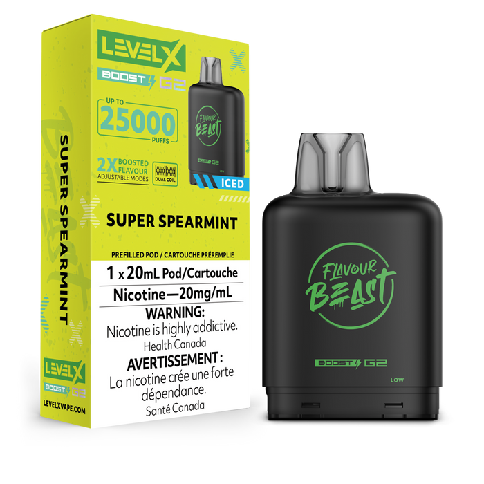 Level X Flavour Beast Boost G2 - Super Spearmint Iced