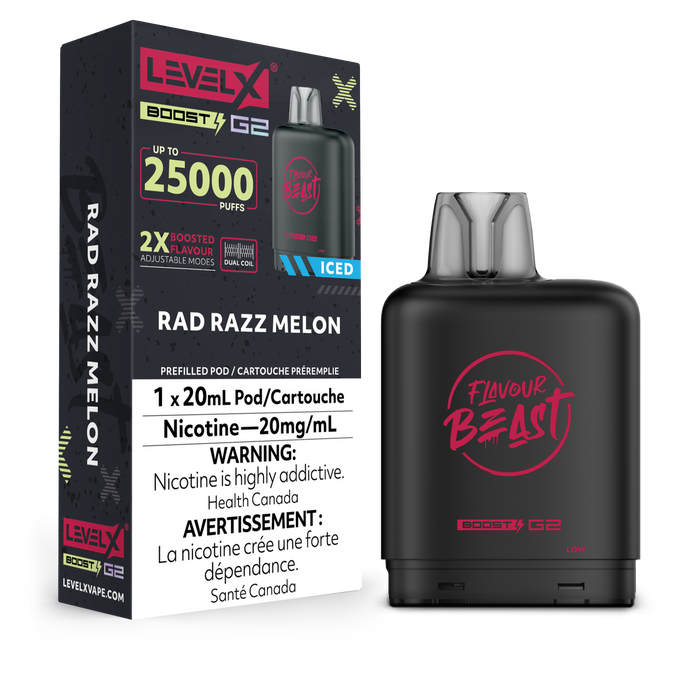 Level X Flavour Beast Boost G2 - Rad Razz Melon Iced