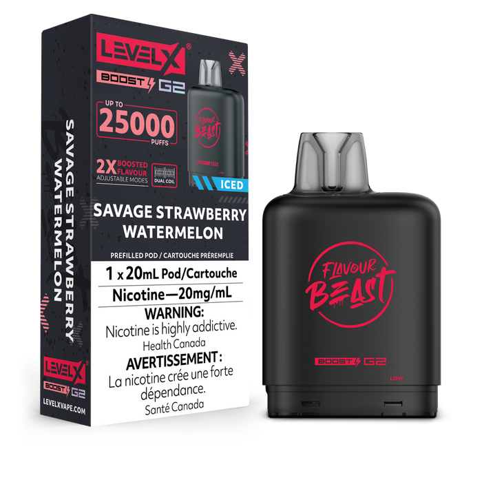 Level X Flavour Beast Boost G2 - Savage Strawberry Watermelon Iced