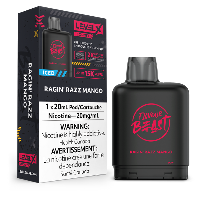 Level X Flavour Beast Boost G2 - Ragin' Razz Mango Iced