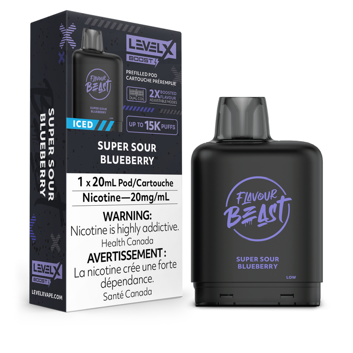 Level X Flavour Beast Boost G2 - Super Sour Blueberry Iced