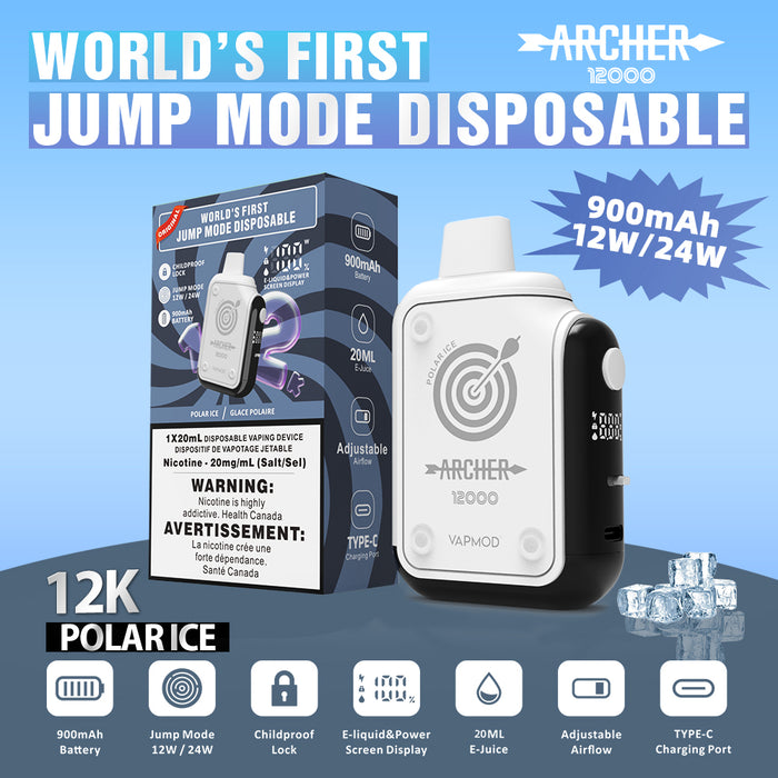 VAPMOD Archer 12000 - Polar Ice