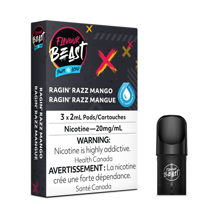 Flavour Beast Pods - Ragin' Razz Mango Iced